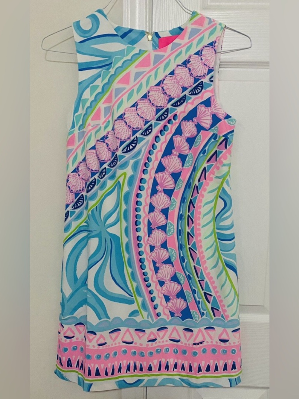 Lilly Pulitzer Turquoise Pink Multi Floral Print Dress